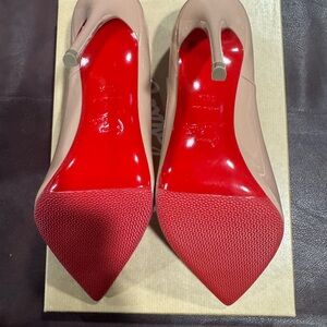 Christian Louboutin Nude and Red Heels